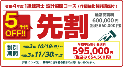 1級建築士設計製図コース 作図強化特訓講座付 1級建築士セット講座 1級建築士の資格試験合格なら総合資格学院