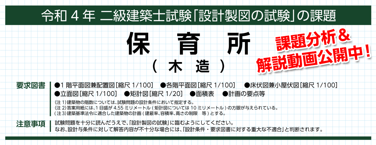 令和5年度 2級建築士 設計製図試験 課題発表