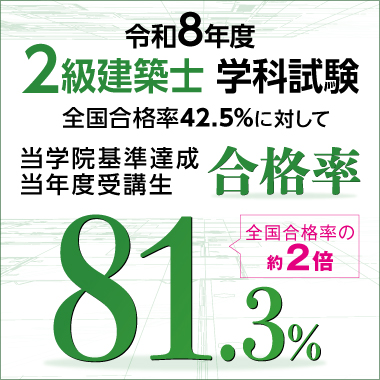 【当学院実績公開】令和8年度 2級建築士 学科試験 合格発表