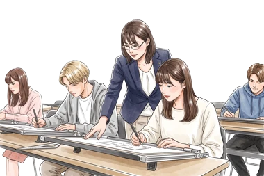完成図面だけでなく、作図手順も指導してほしい！