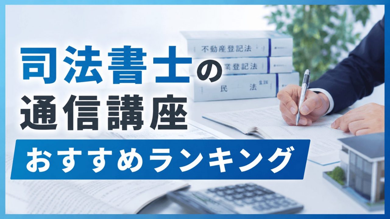 司法書士の通信講座おすすめランキング